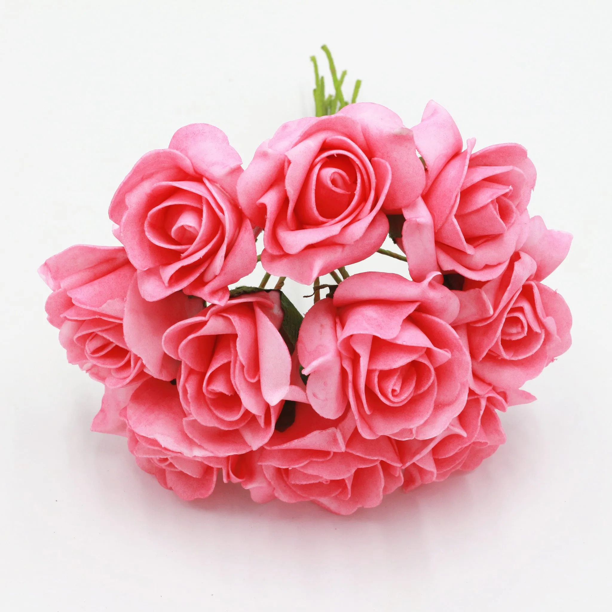 Dark Pink Rose Flowers Artificial Flower Bunch