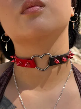 DEMON HEARTS CHOKER 2.0 - BLACK/RED