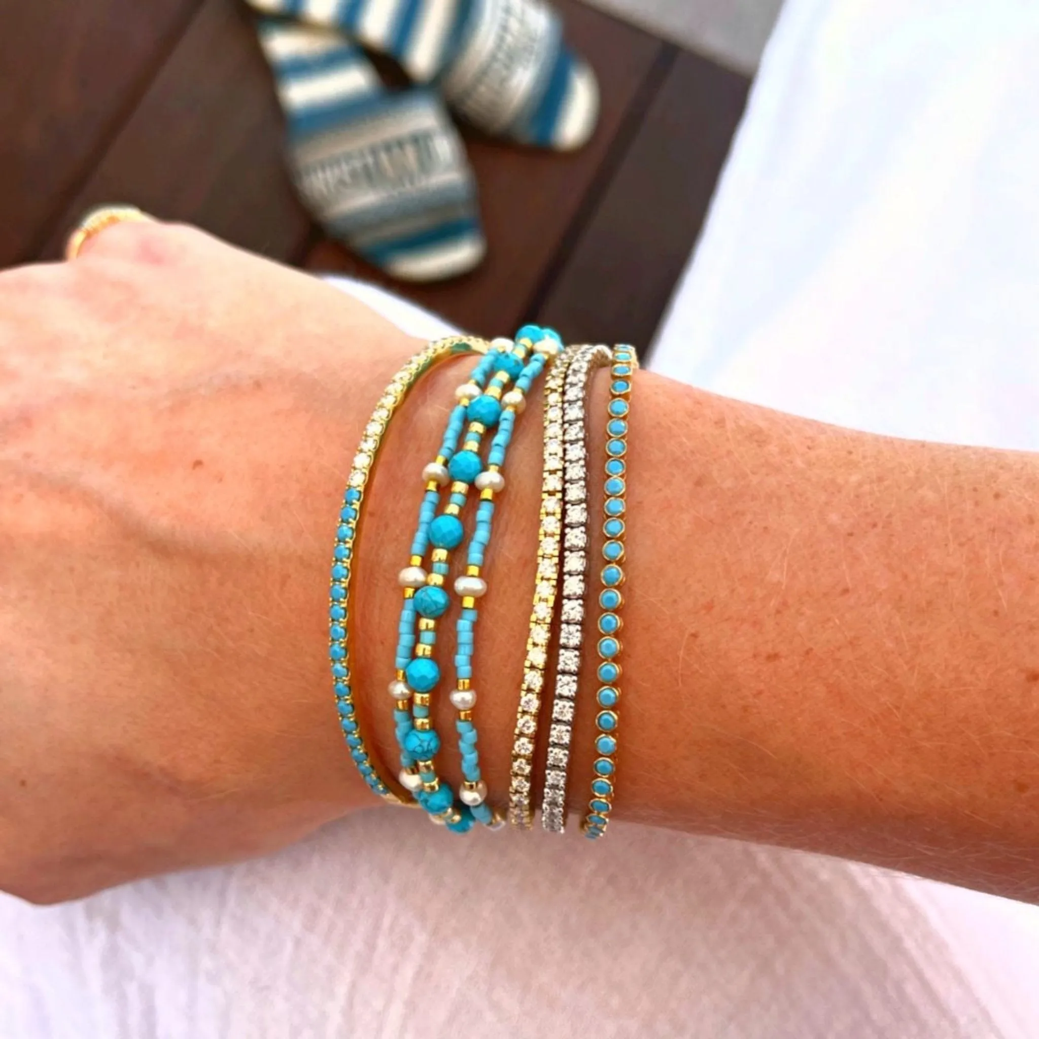 Diamond & Turquoise Bangle