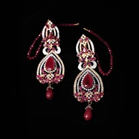 Earrings in Chetum and Zircons