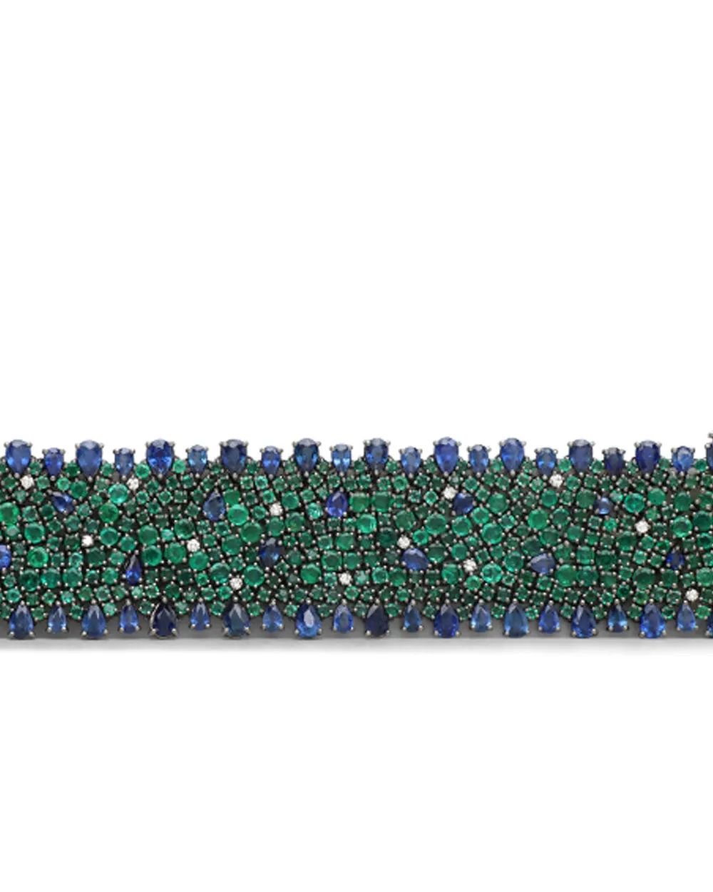 Emerald and Blue Sapphire Bracelet