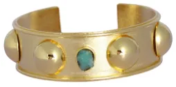 Emilia Bubble Collection Colombian Raw Emerald & 24k Gold Plated Bracelet