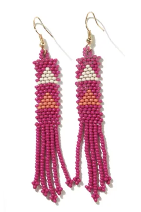 Emma Triangles Earrings - Pink