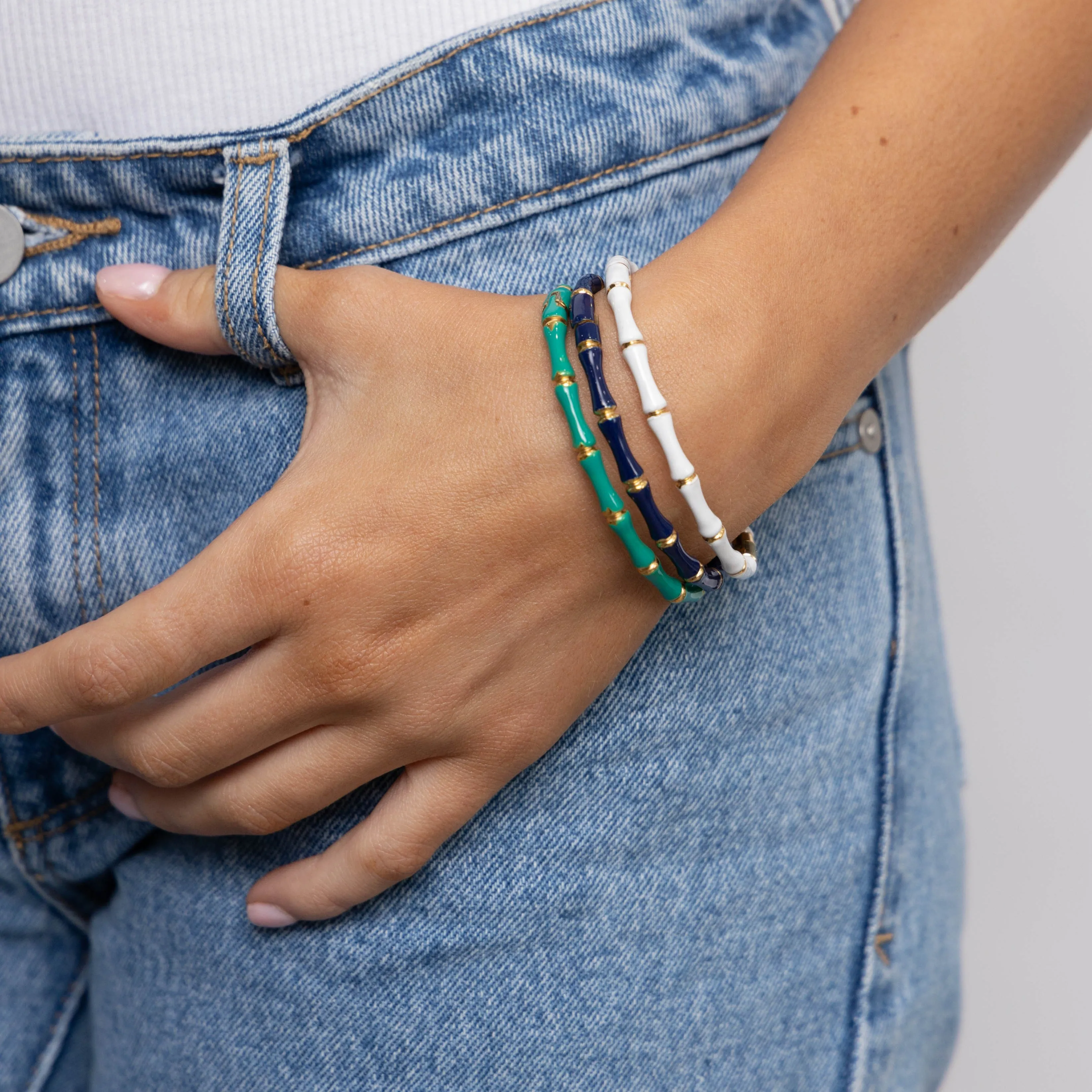 Enamel Bamboo Bangle