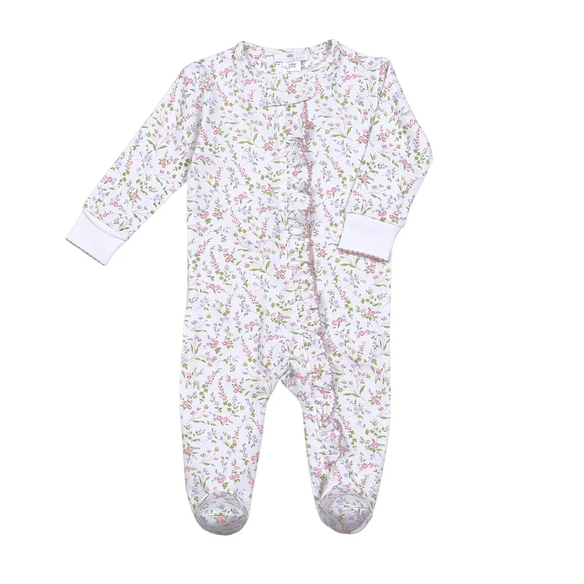 Evelyn Coral & Purple Floral Footie