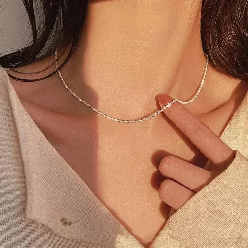 Exquisite Sparkling Clavicle Chain Choker: Elegant Jewelry for Special Occasions