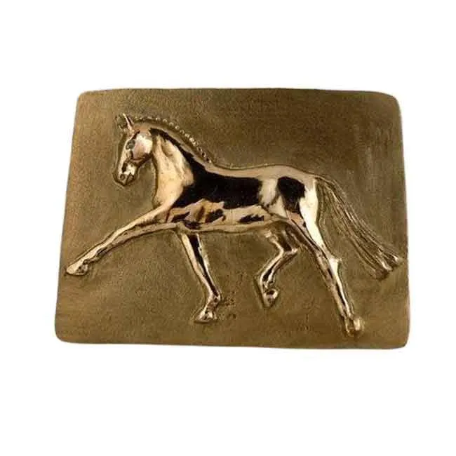 Extended Trot Dressage Belt Buckle Bronze