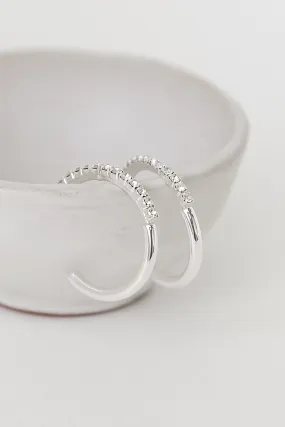 FINAL SALE - Cora Rhinestone Hoop Earrings