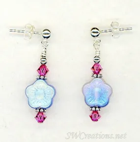 Floral Enchantment Crystal Earrings