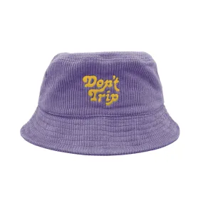 FREE & EASY DON'T TRIP FAT CORDUROY BUCKET HAT PURPLE