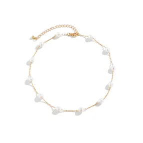 French Baroque Imitation Pearl Choker Necklace from the Vienna Verve Collection