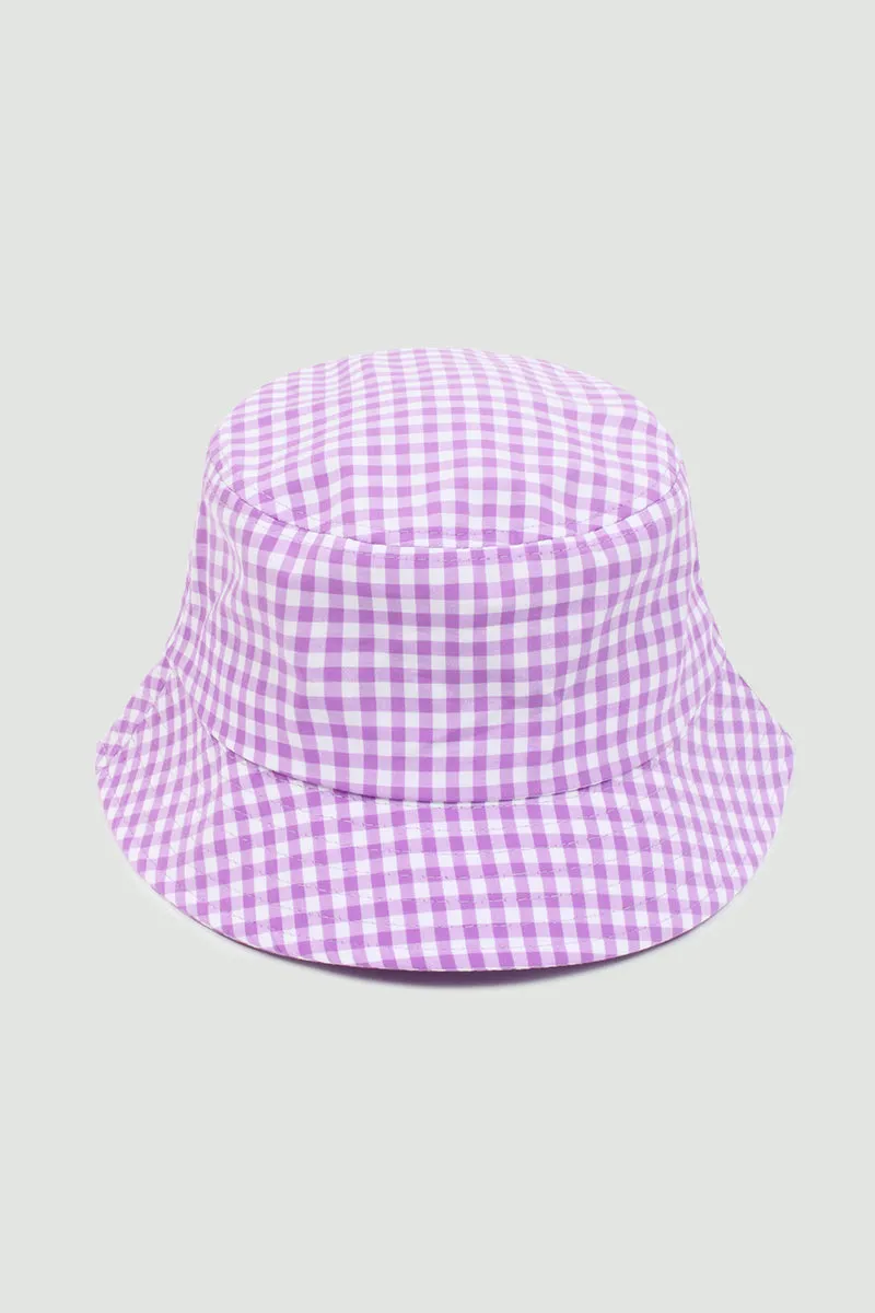 FWBU513 - Gingham print bucket hat