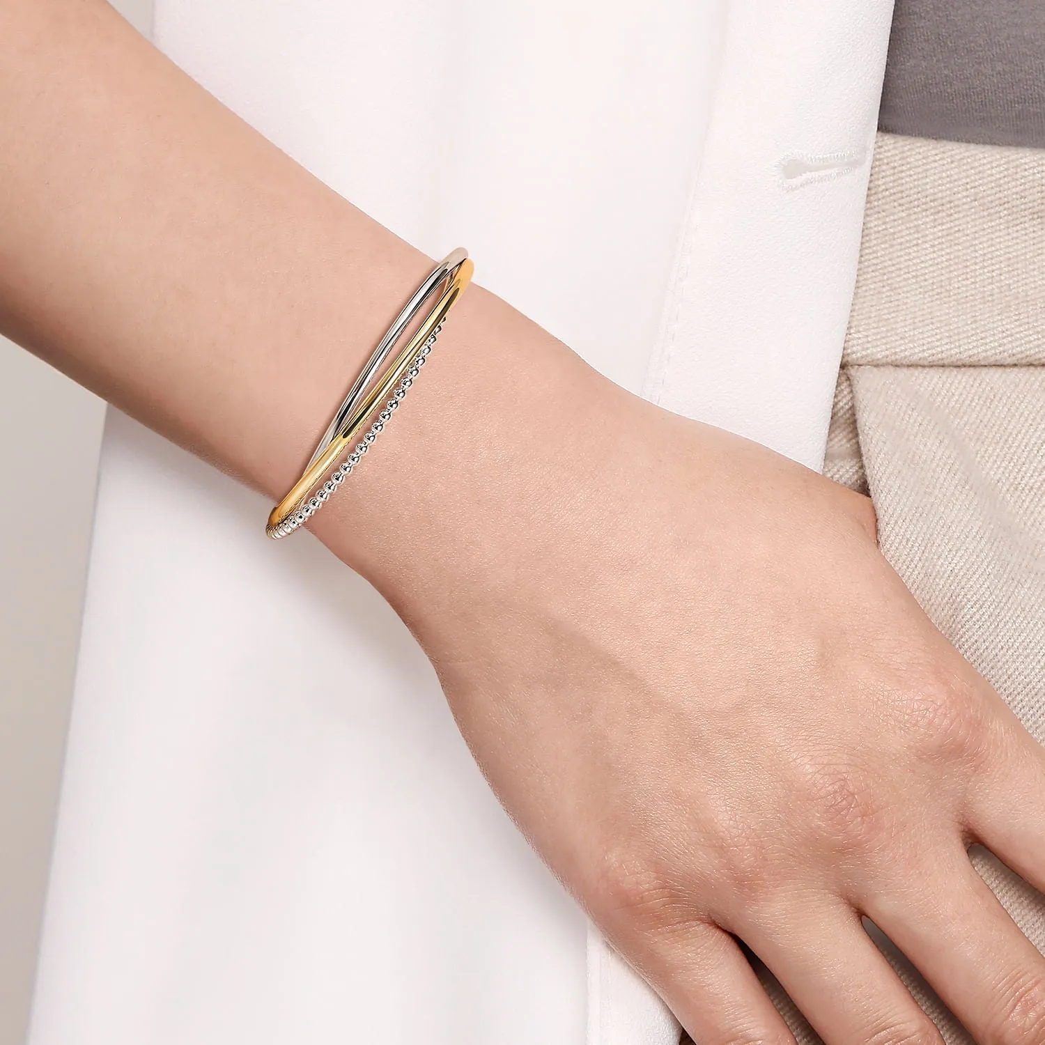 Gabriel & Co. Two-Tone Bangle Bracelet