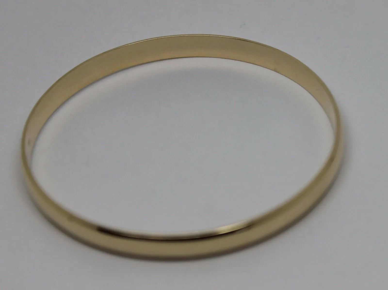 Genuine 9ct 9kt FULL SOLID Heavy Yellow, Rose or White gold 6mm wide half round 60mm inside diameter