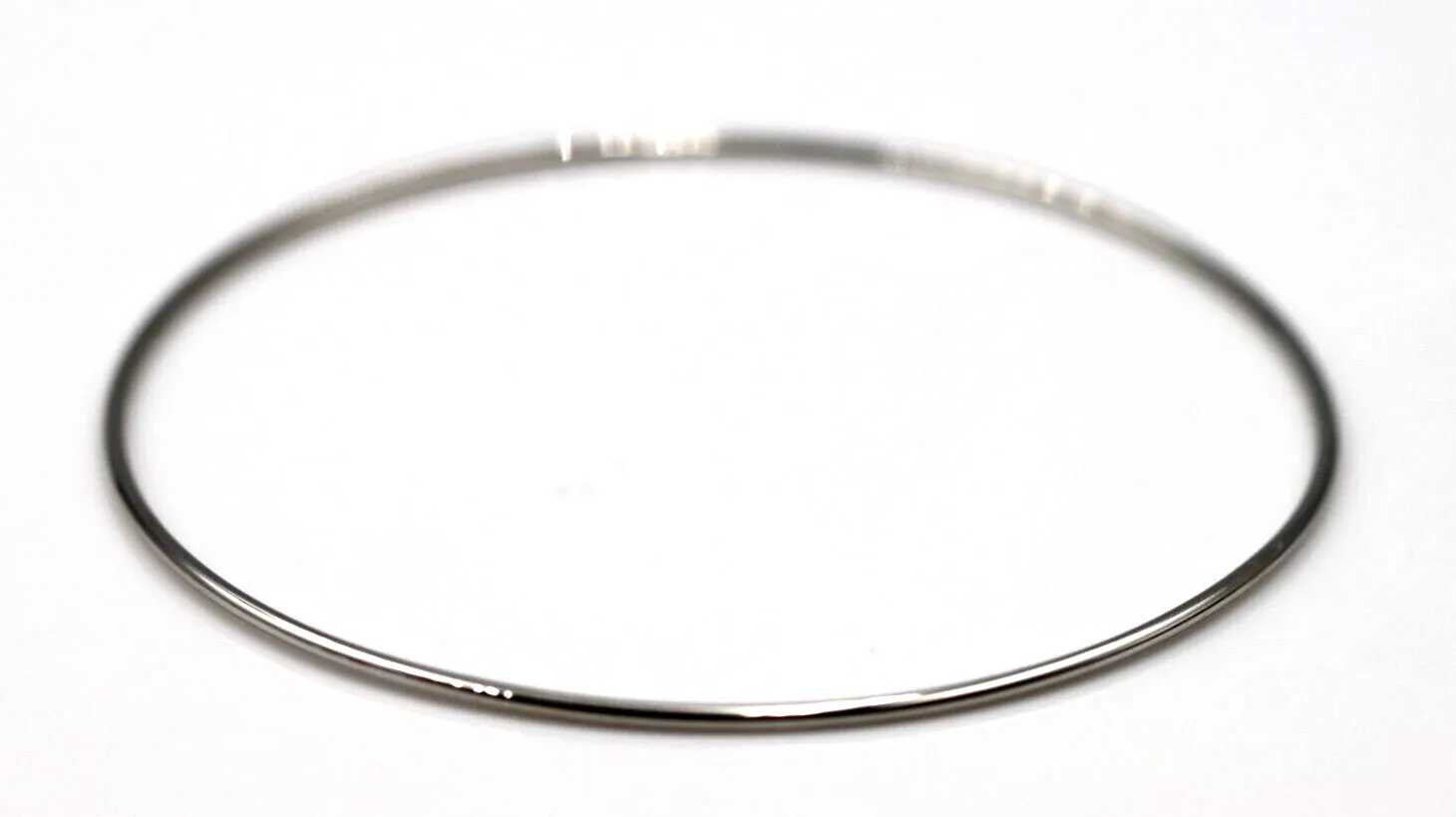 Genuine 9ct 9kt SOLID Yellow, Rose or White Gold Thin 1.3mm GOLF bangle 60mm inside diameter