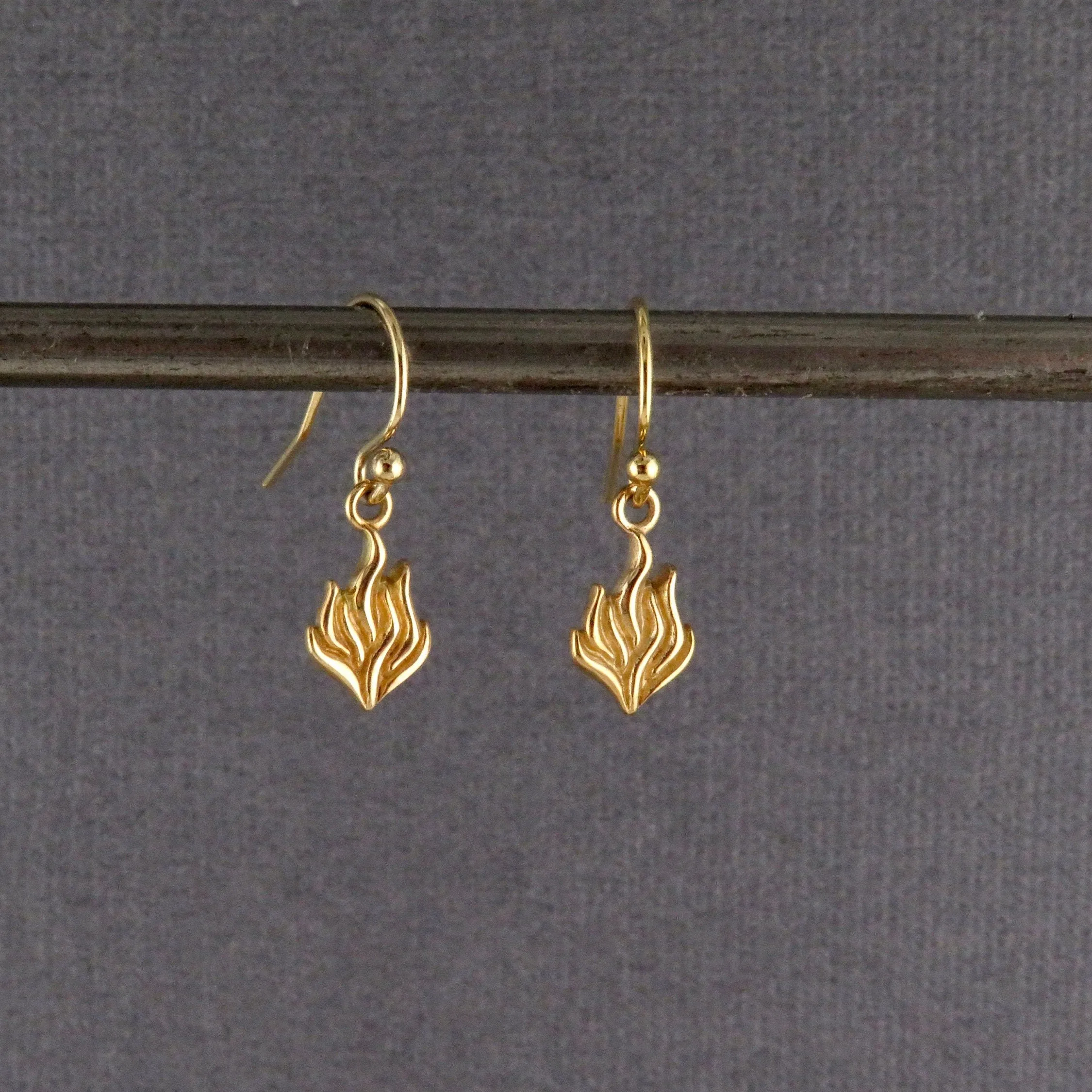 Gold Flame Earrings