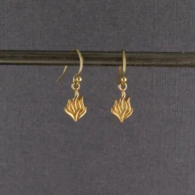 Gold Flame Earrings