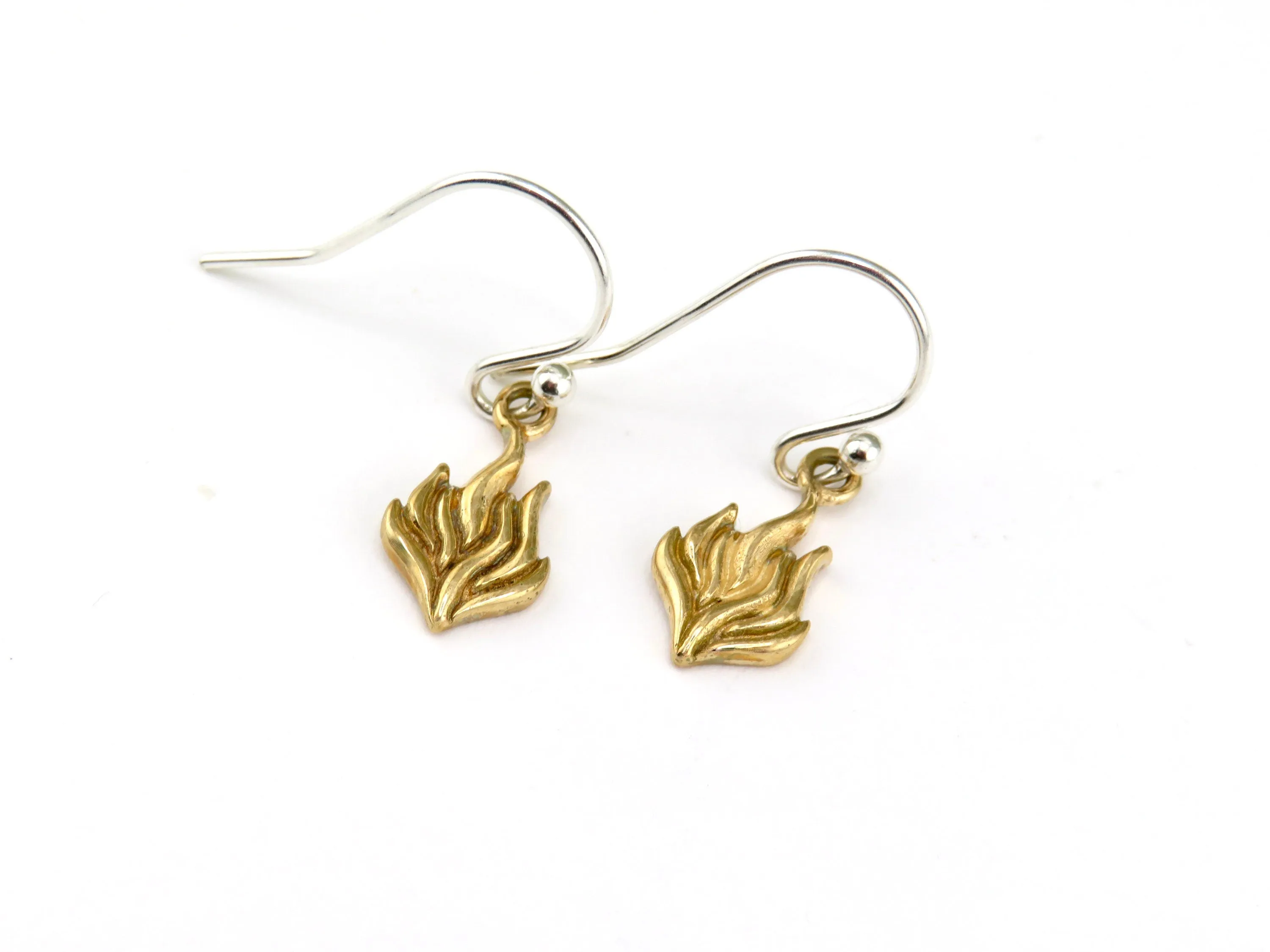 Gold Flame Earrings