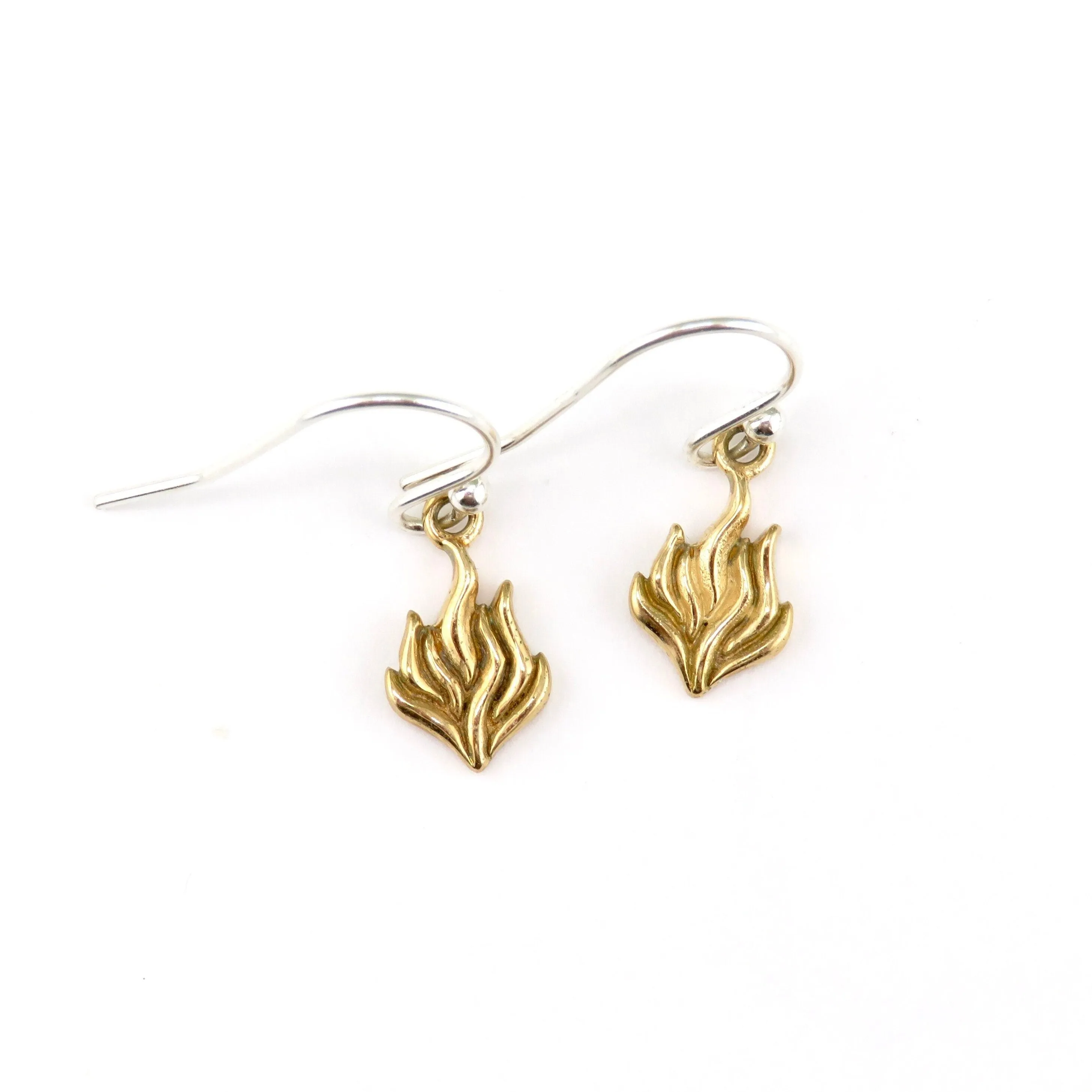 Gold Flame Earrings