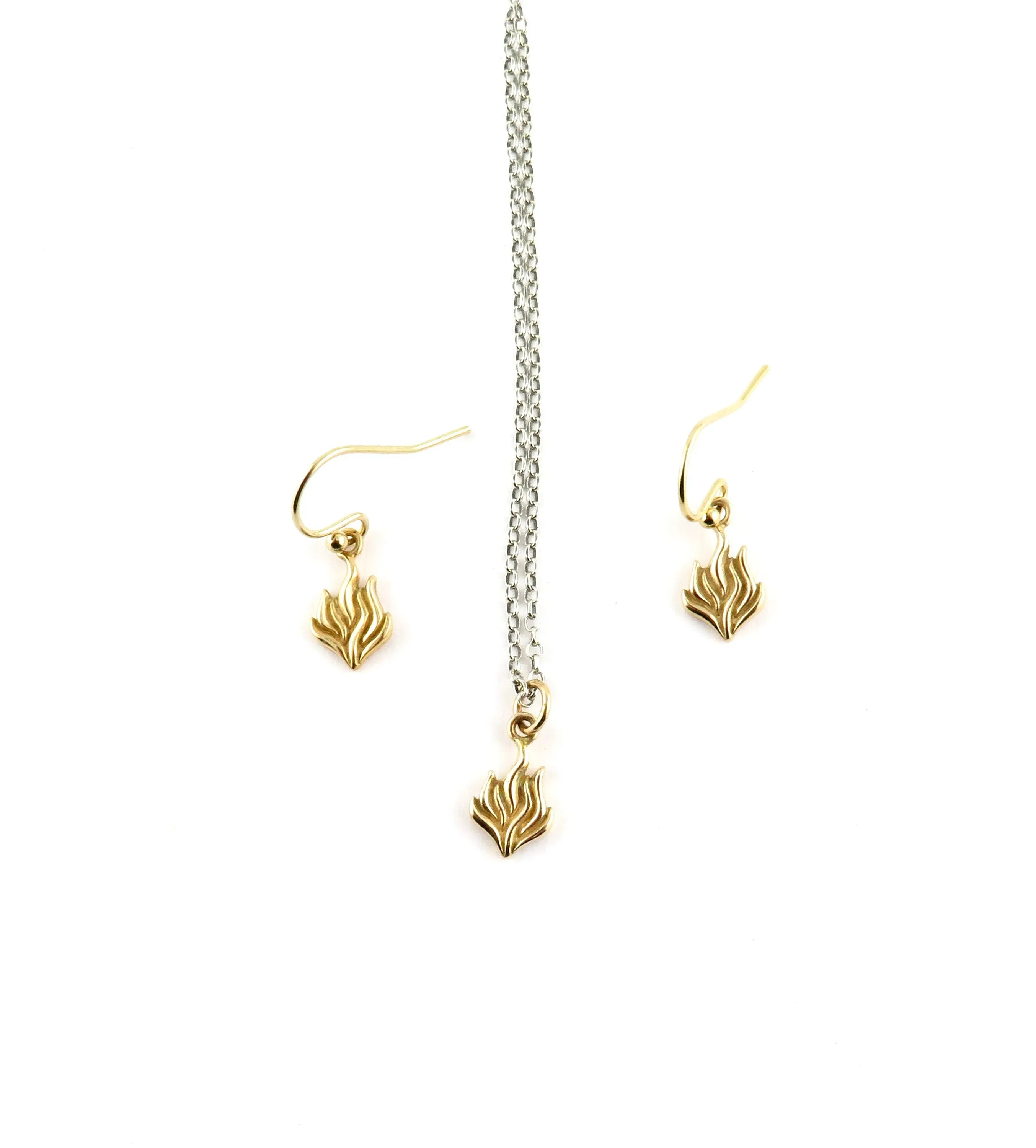 Gold Flame Earrings