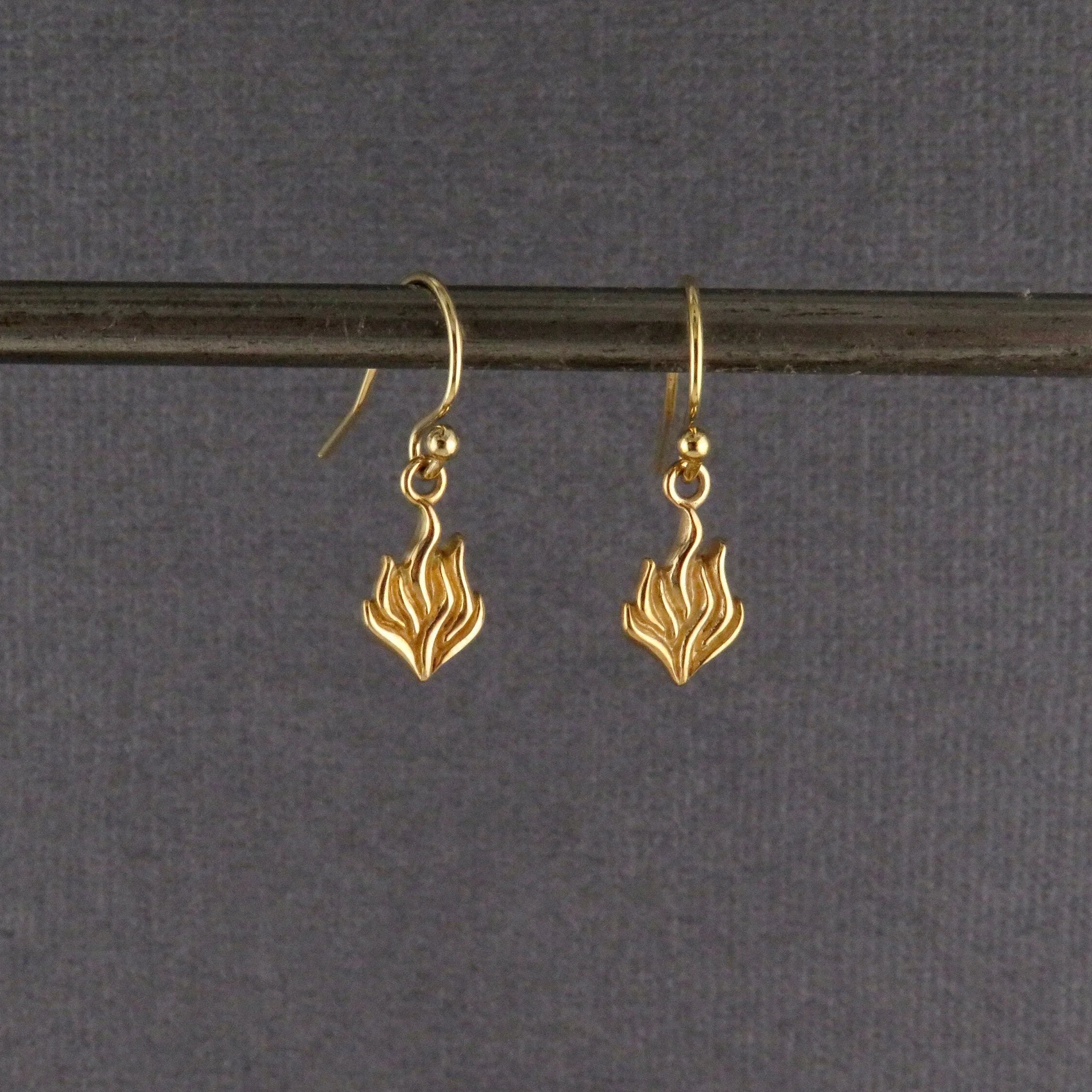 Gold Flame Earrings