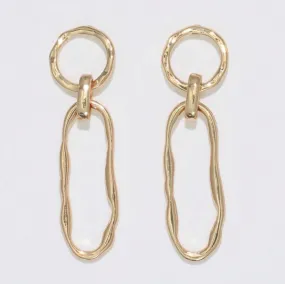 Gold Hammered Earrings