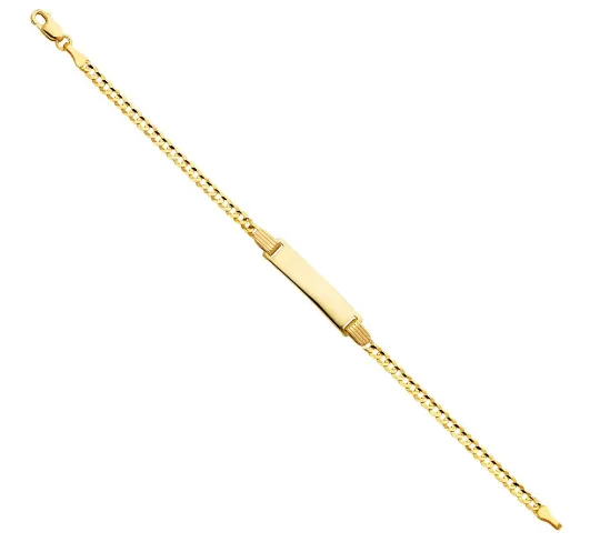 Gold ID Bracelet Cuban Link 2.5MM Model-AB108