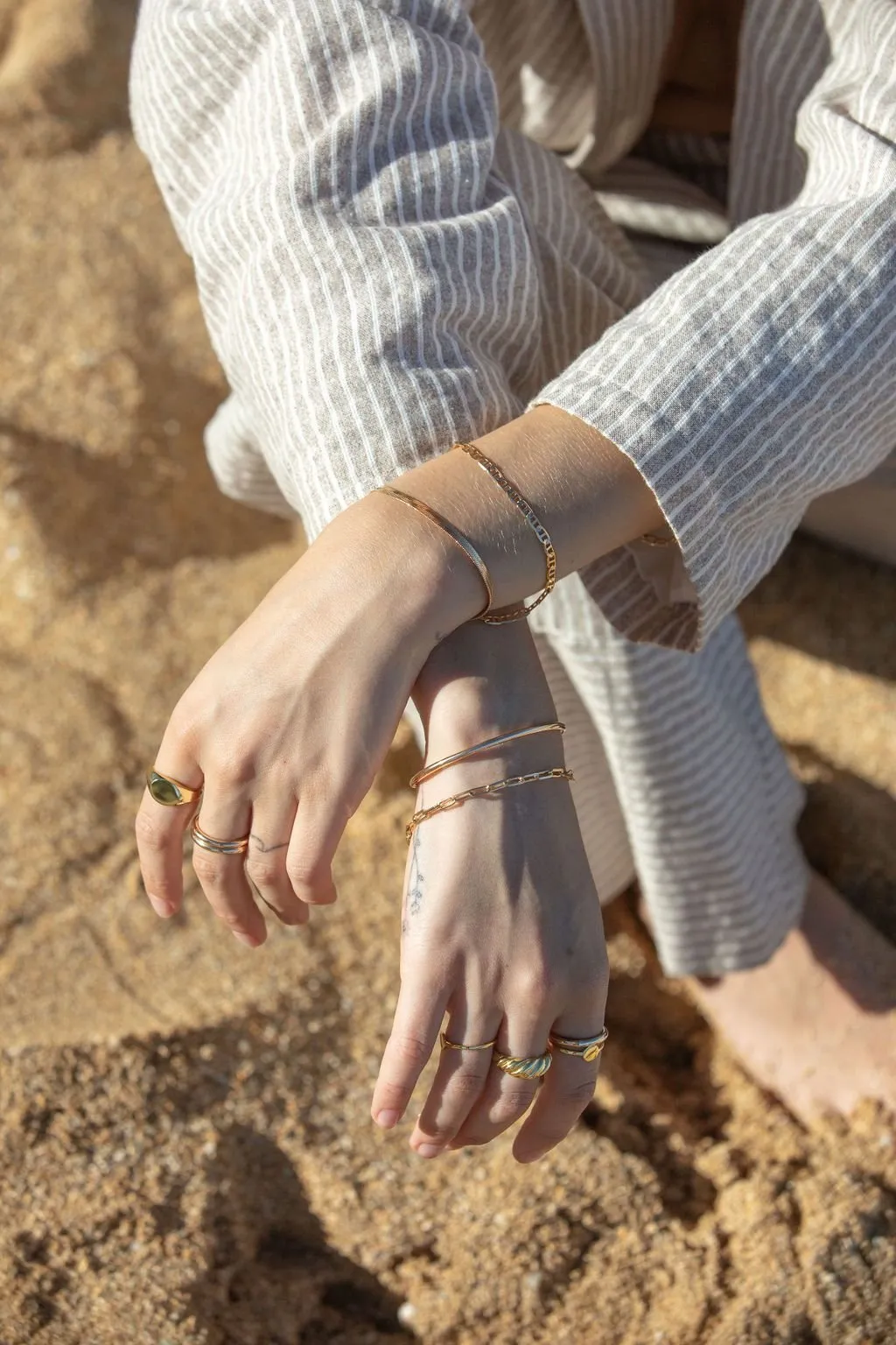 Gold Paperclip Link Chain Bracelet - Kaiea