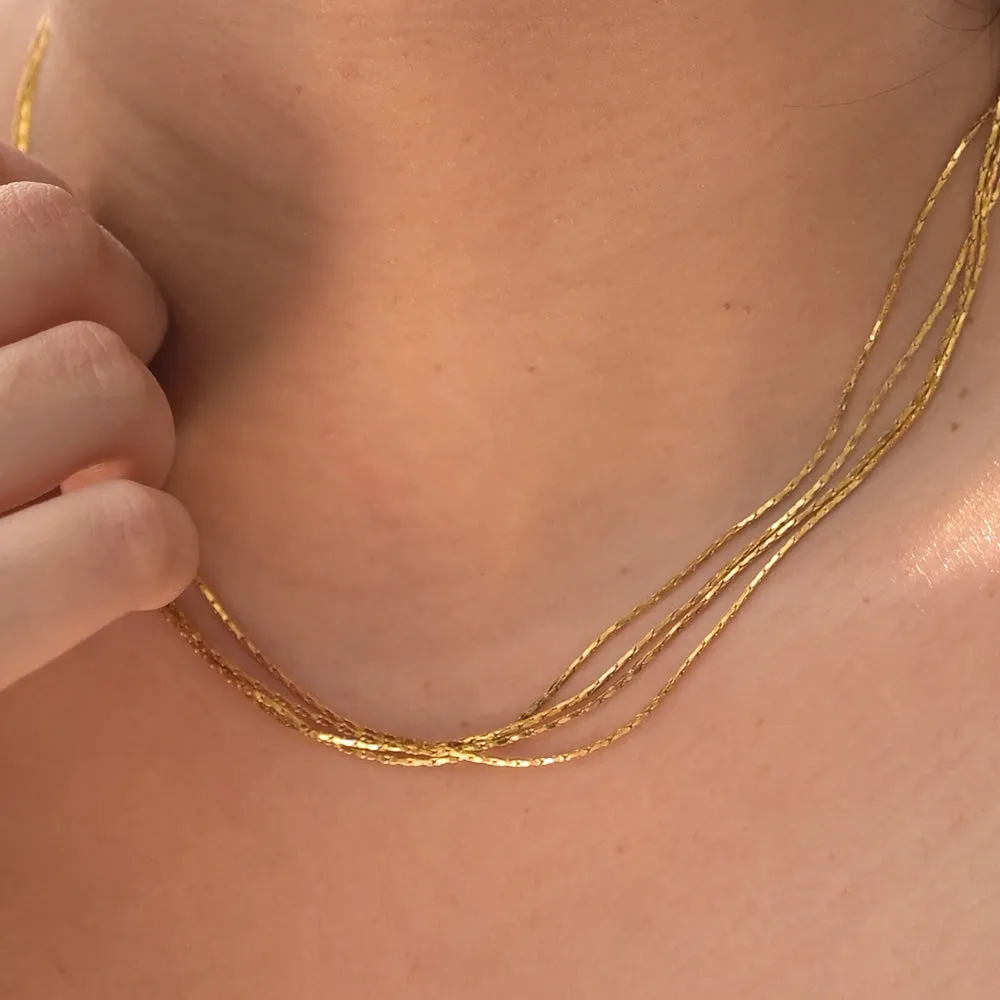 Golden Layered Choker