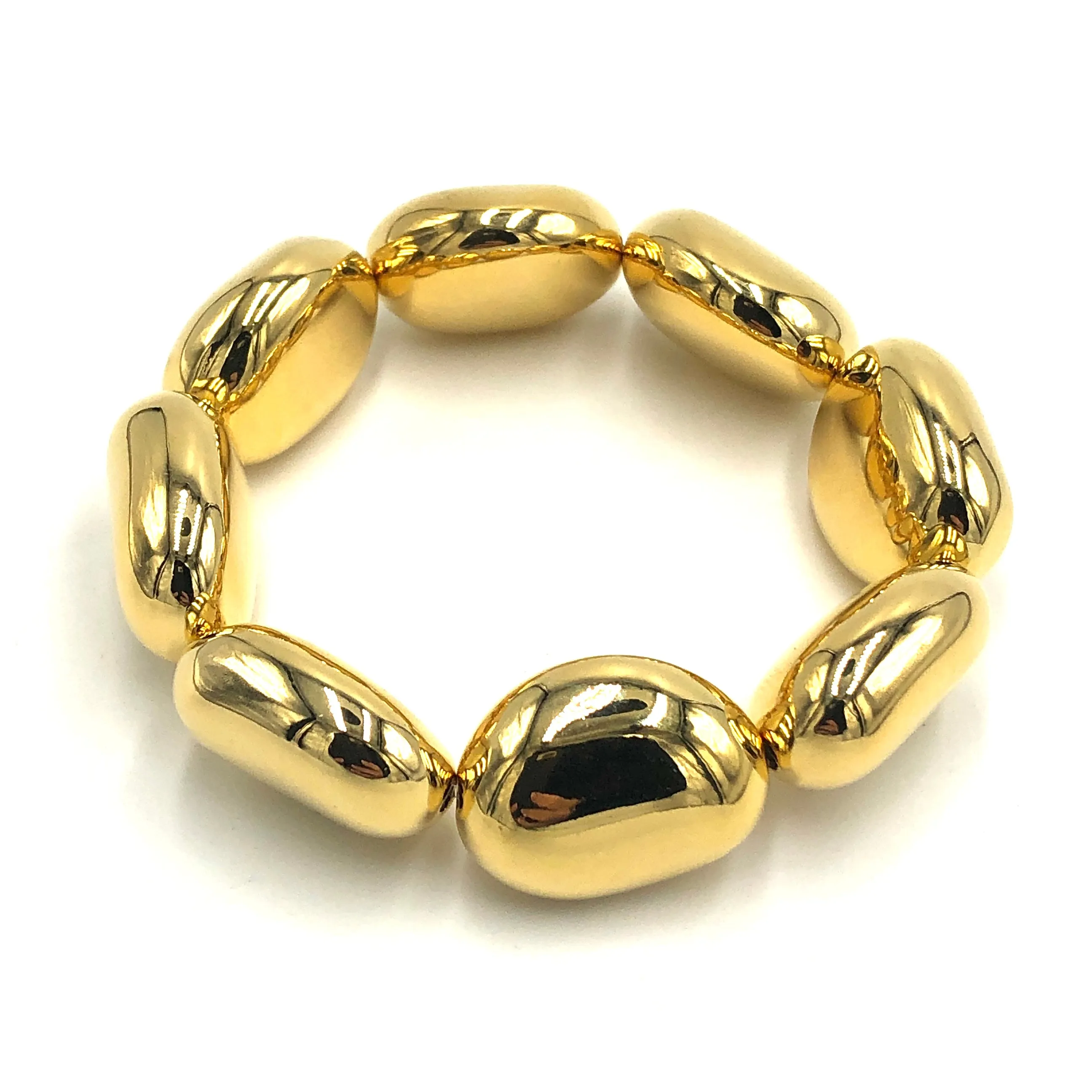 Golden pebbles Stretch Bracelet