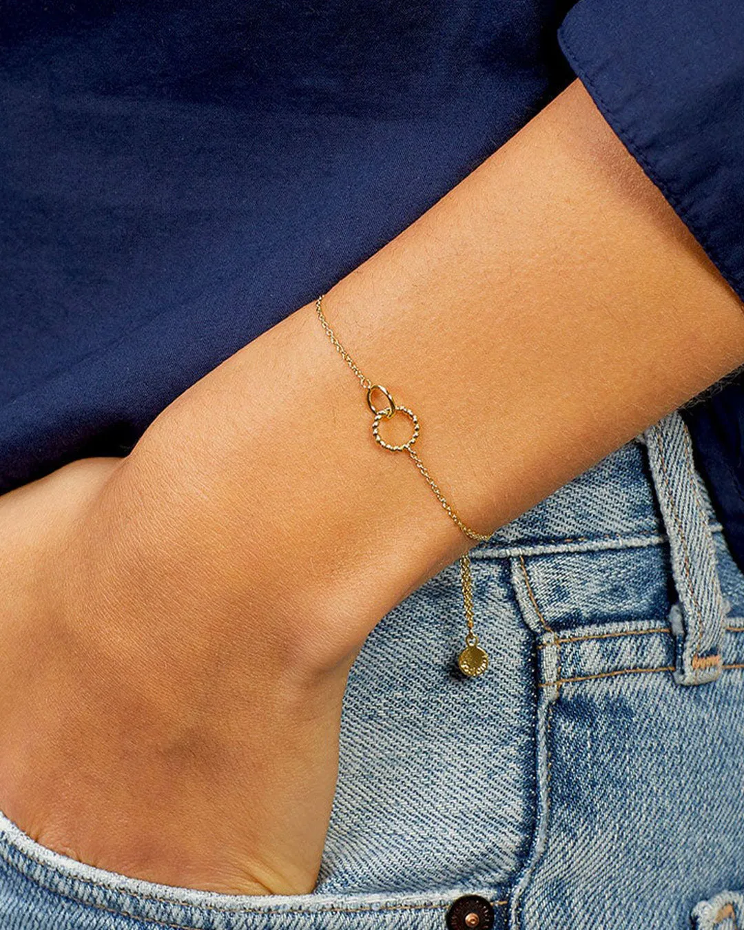 Gorjana Crew Charm Bracelet in Gold