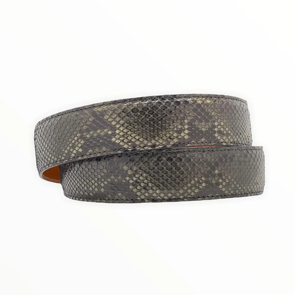 Gray & Black Python Belt Straps