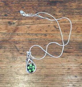 Green Violet Flower Pendant