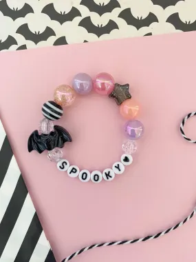 Halloween Bracelet |  Bat Charm Bracelet With Star Bead | The Rainbow Mermaid