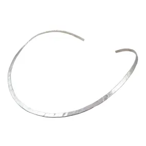 Hammered Sterling Silver Choker Necklace