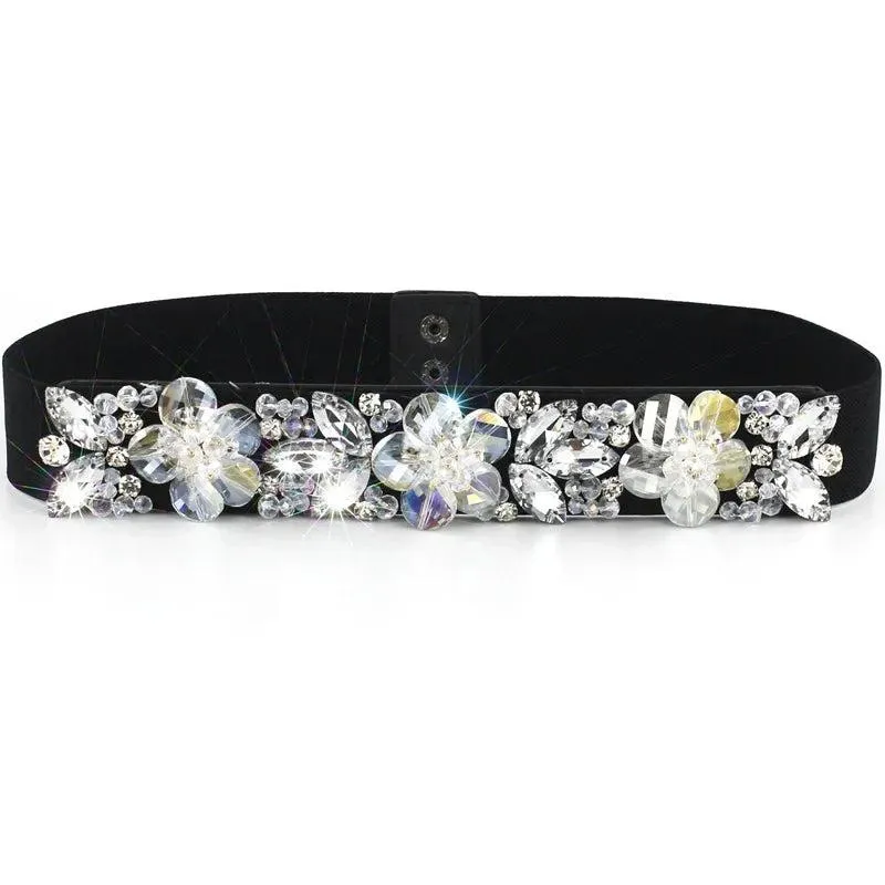 Handmade Crystal Rhinestone Waist Seal - Elegant Decor