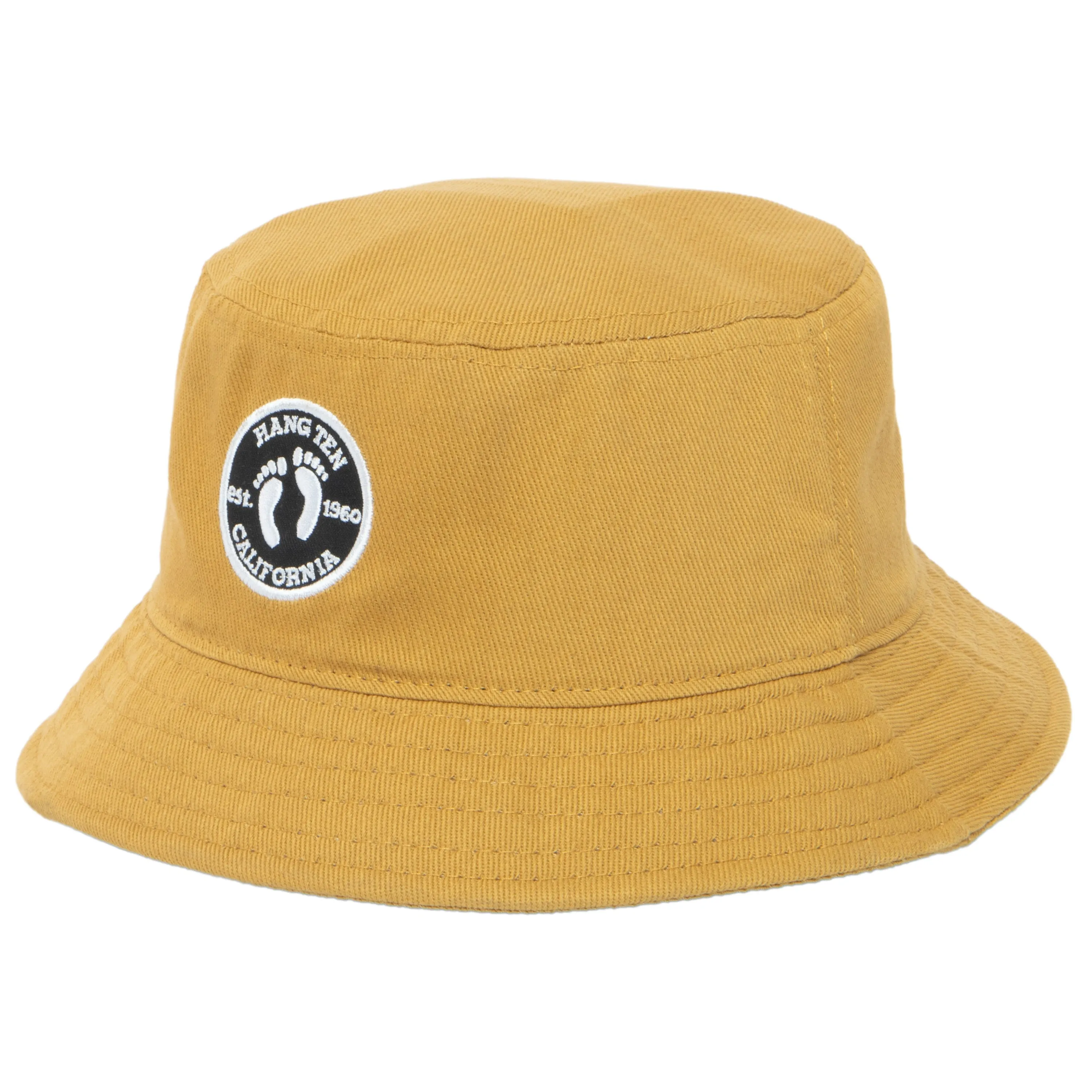 Hang Ten - Cotton Twill Bucket with Hang Ten Embroidered Patch