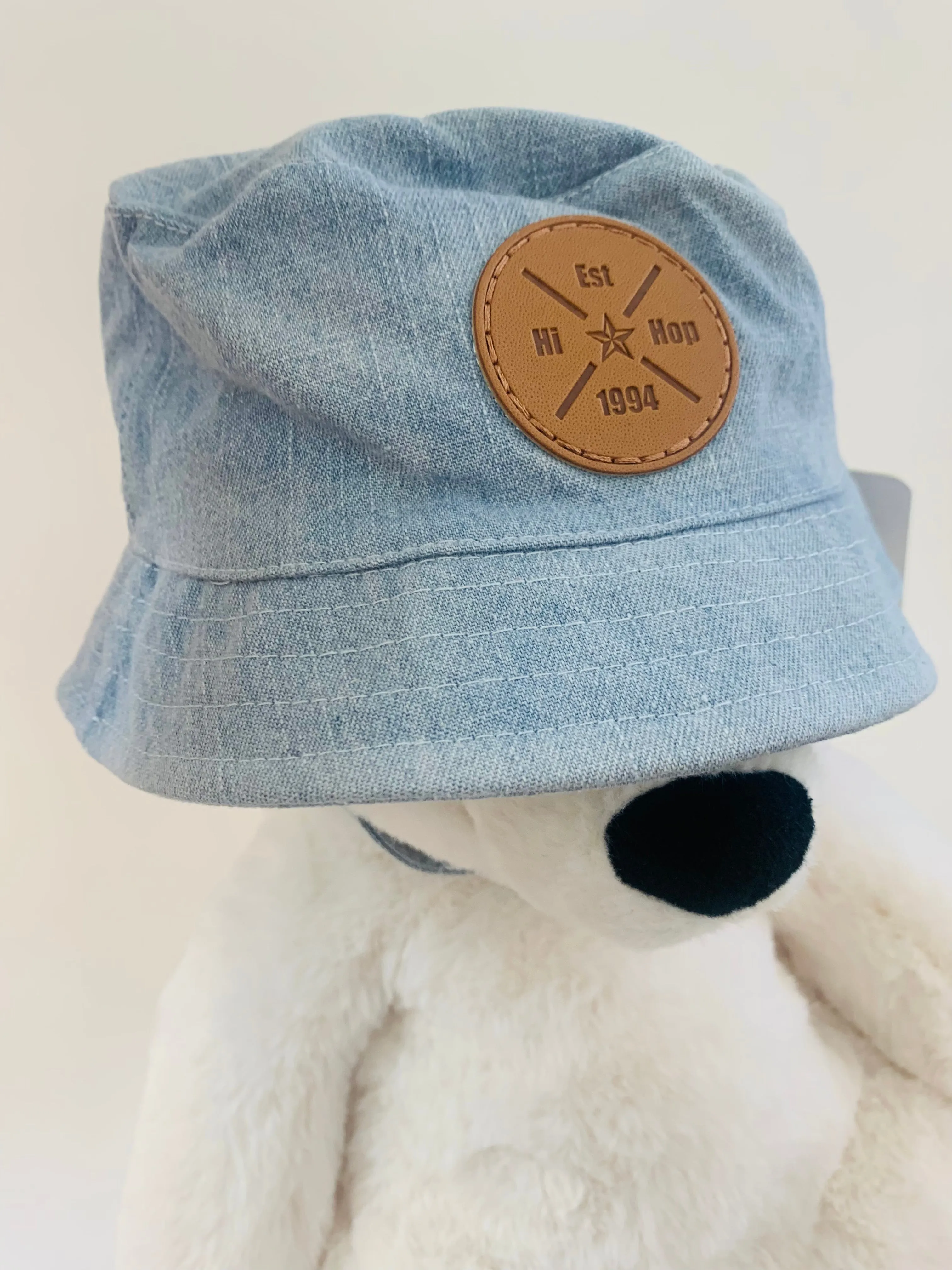 Hi Hop Denim Yellow/Navy Bucket Hat 1-2 year old