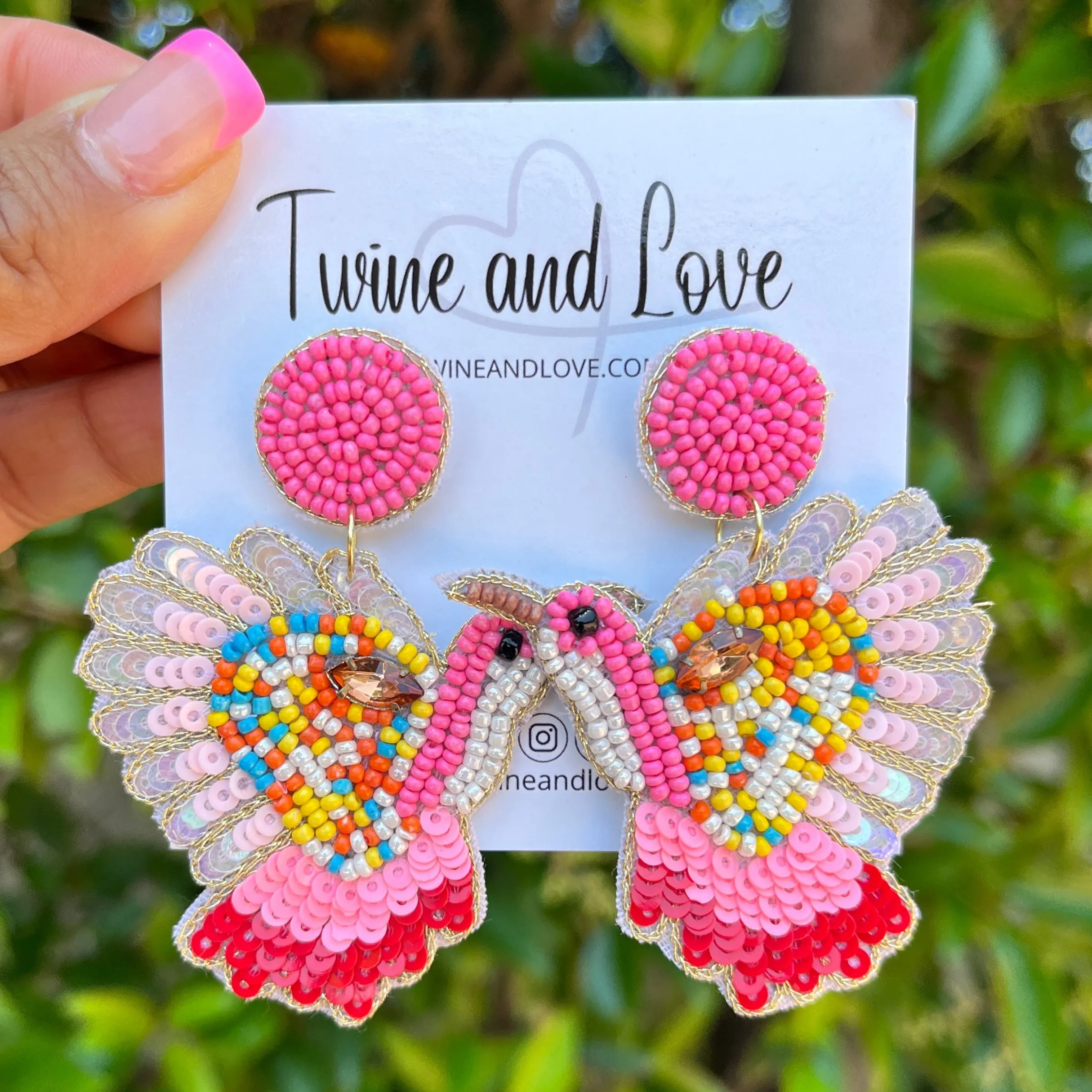 Hummingbird Beaded Earrings