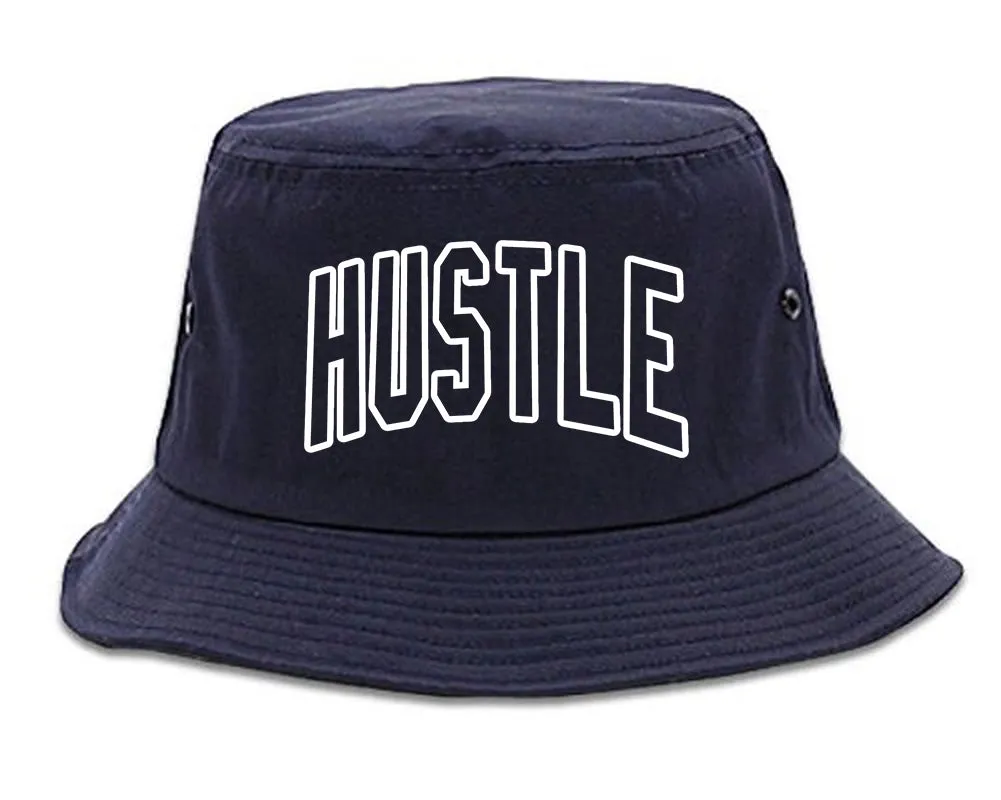 Hustle Outline Mens Bucket Hat