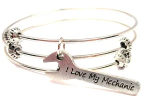 I Love My Mechanic Triple Style Expandable Bangle Bracelet