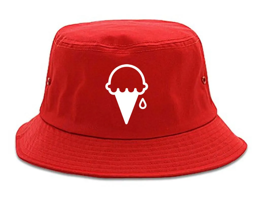 Ice Cream Cone Scoop Bucket Hat Cap