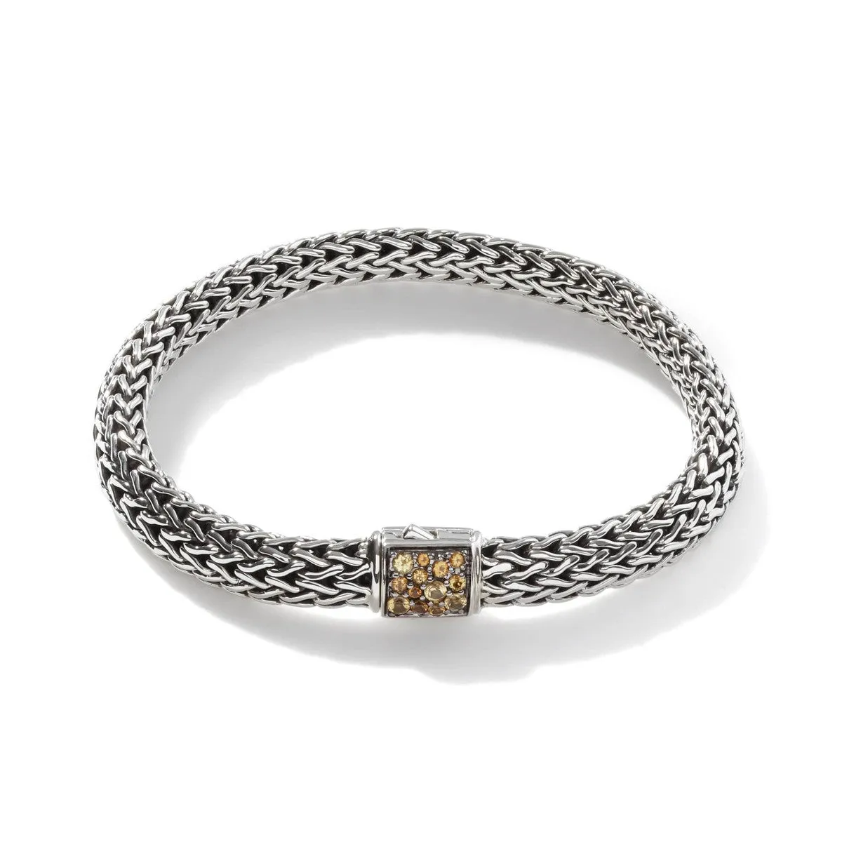 Icon Bracelet, Sterling Silver, Citrine Pavé, 6.5MM - BBS90422RVBLS2CI