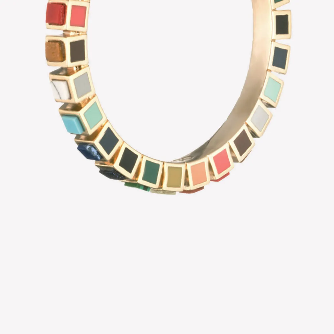 INLAID CUBE HOOPS - PRISM