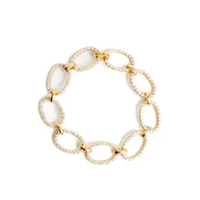 IRENE NEUWIRTH 18k Yellow Gold Oval Link Diamond Bracelet - FINAL SALE