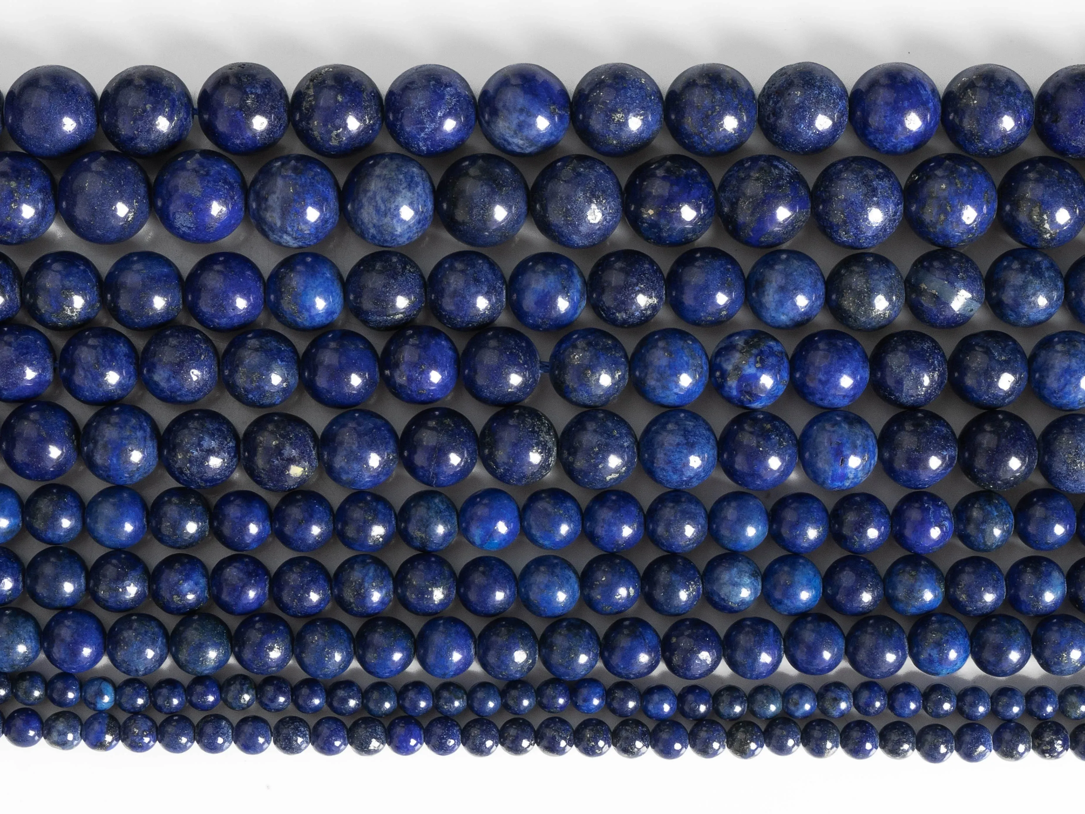 JC - Deep Blue Lapis Beads: High-quality round loose beads for custom jewelry making