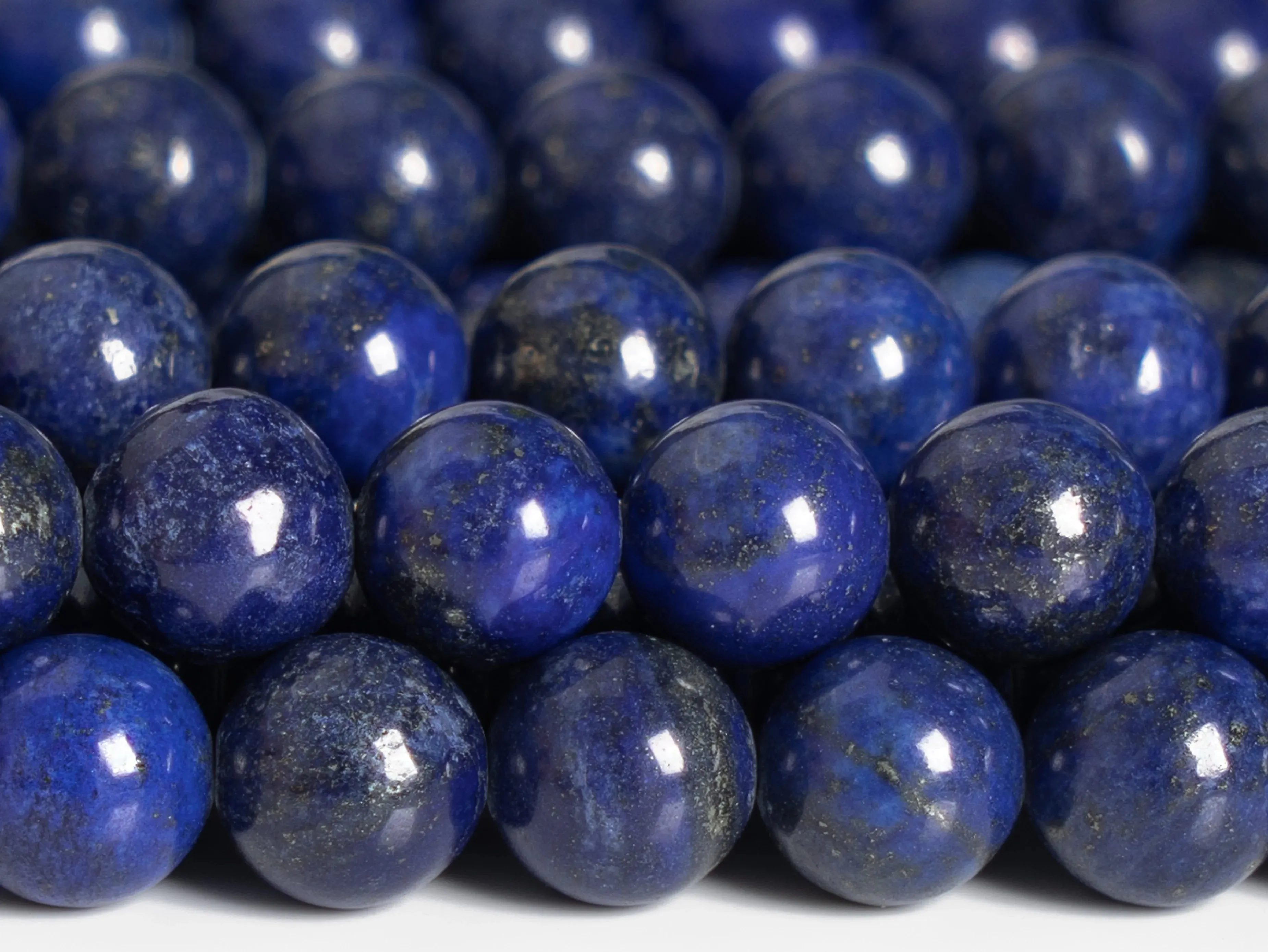 JC - Deep Blue Lapis Beads: High-quality round loose beads for custom jewelry making