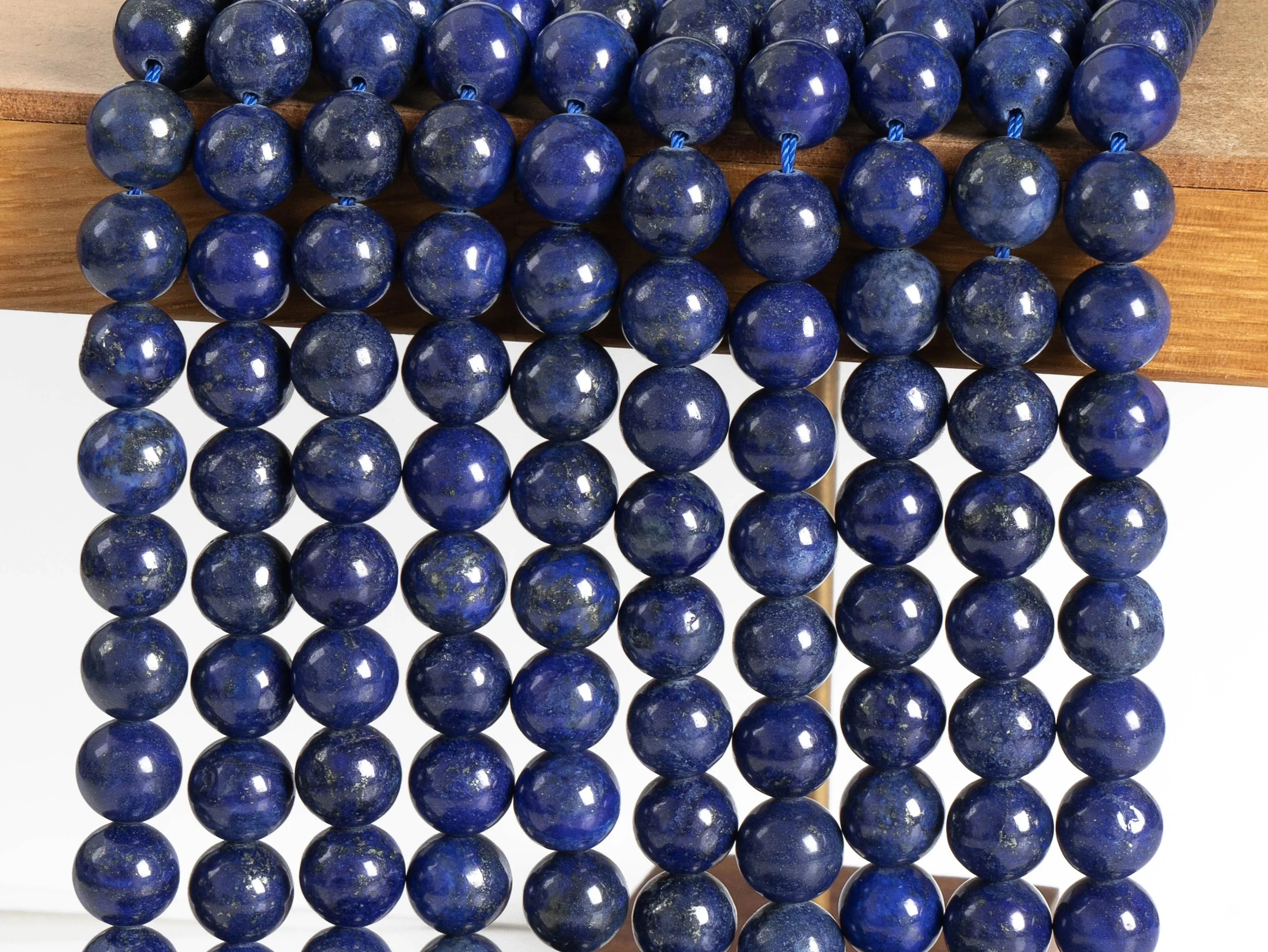 JC - Deep Blue Lapis Beads: High-quality round loose beads for custom jewelry making