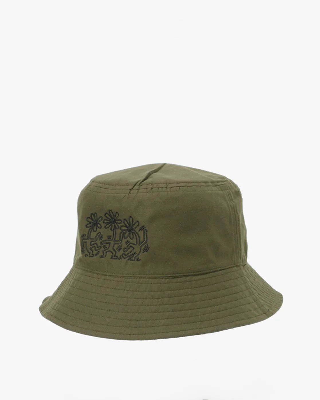 Keith Haring Jam Reversible Bucket Hat - Military Black