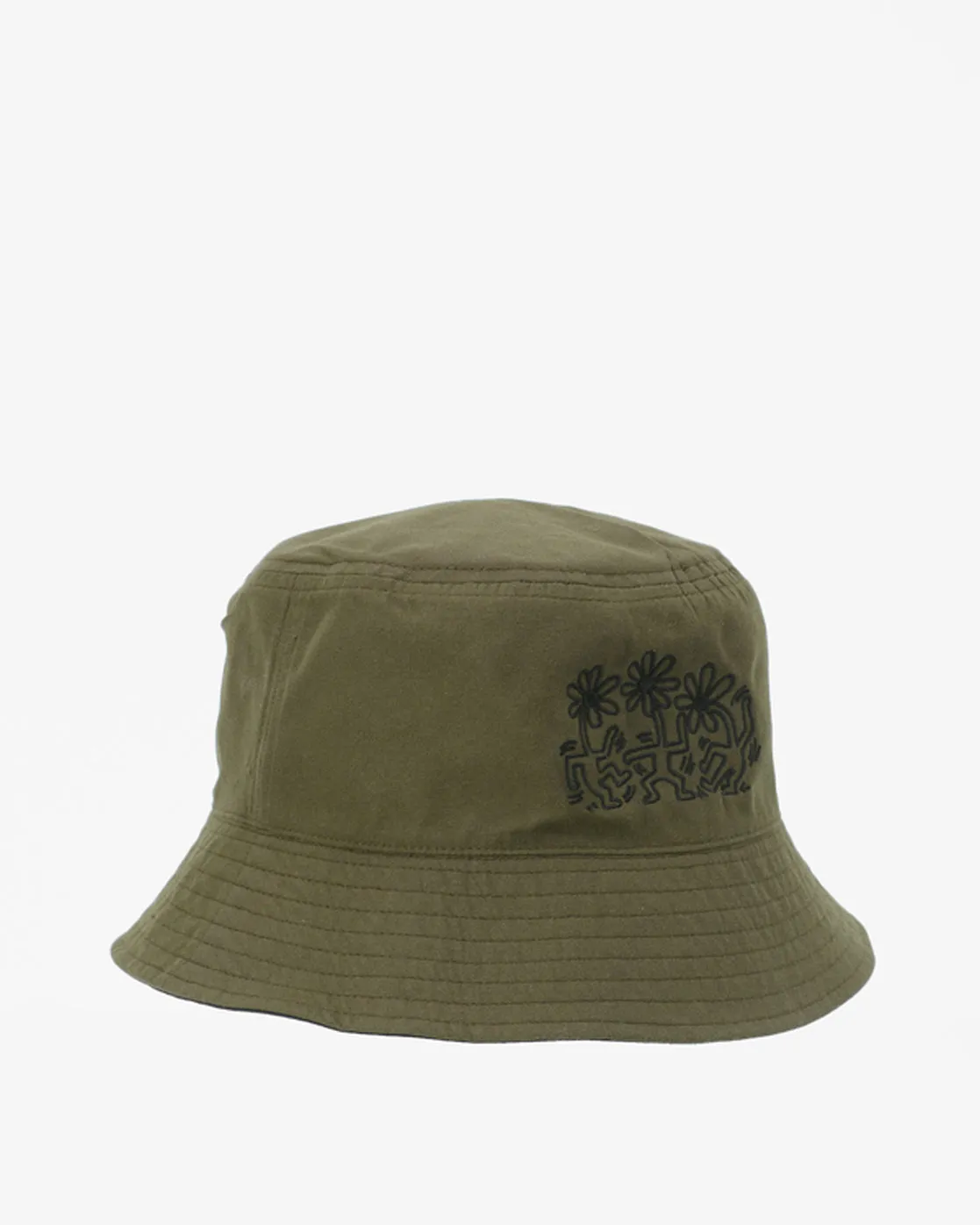 Keith Haring Jam Reversible Bucket Hat - Military Black